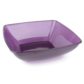 Plastic Kom PS Kristal Hard aubergine kleur 3500ml 28x28cm (1 stuk) 