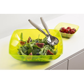 Plastic Kom PS Kristal Hard groen 3500ml 28x28cm (1 stuk) 