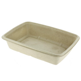 Suikerriet Container PLA gelamineerd 825ml 21x16x5cm (75 stuks)