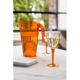 Plastic stamglas wijn oranje 130ml (6 stuks) 