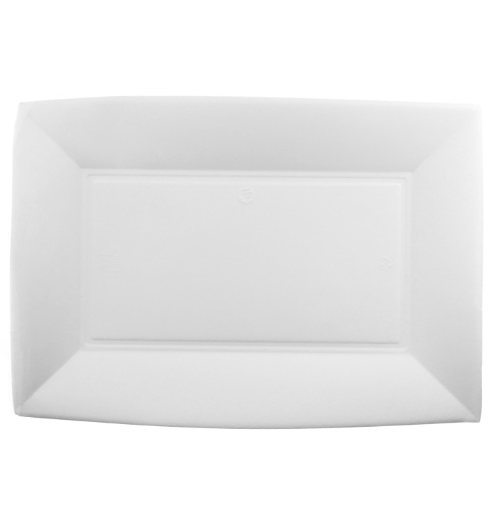 Suikerriet dienblad wit "Nice" 28x19 cm (50 stuks) Suikerriet dienblad wit "Nice" 28x19 cm (50 stuks)