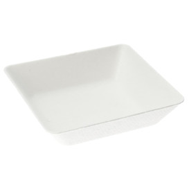 Suikerriet mini bord Diep wit 6,5x6,5 cm (600 stuks)