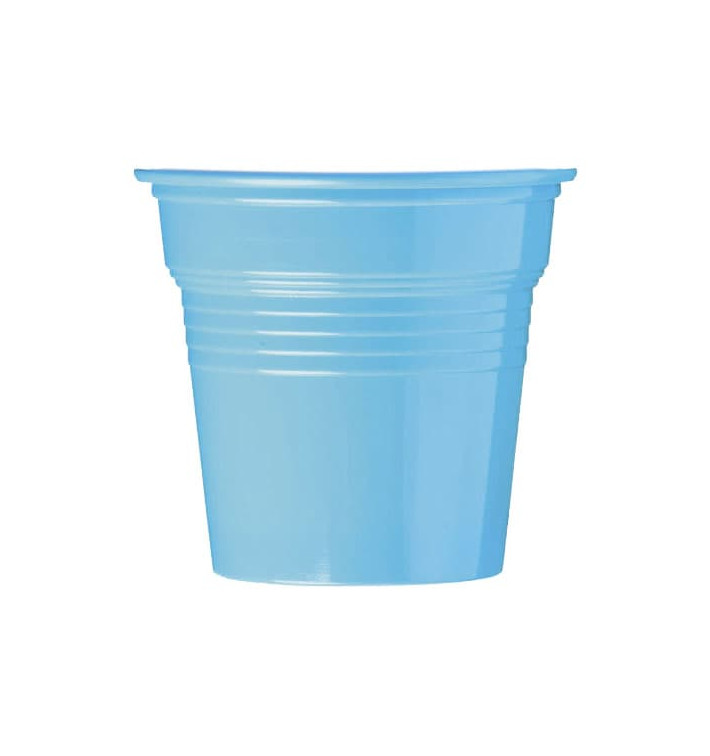 Plastic PS Shotje lichtblauw 80ml Ø5,7cm (750 stuks) Plastic PS Shotje lichtblauw 80ml Ø5,7cm (750 stuks)