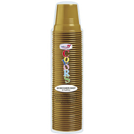 Plastic PS Shotje goud 80ml Ø5,7cm (750 stuks)
