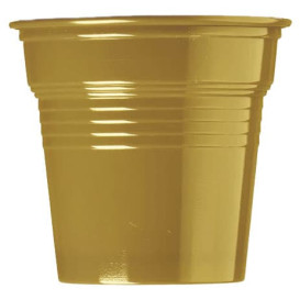 Plastic PS Shotje goud 80ml Ø5,7cm (750 stuks)