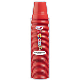Plastic PS Shotje rood 80ml Ø5,7cm (50 stuks) 