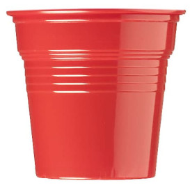 Plastic PS Shotje rood 80ml Ø5,7cm (50 stuks)