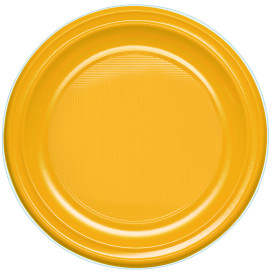 Plastic bord PS Diep mango 22 cm (30 stuks) 