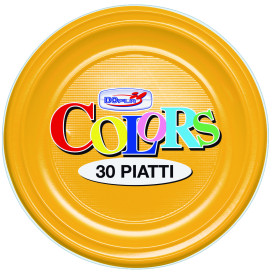 Plastic bord PS Plat mango 17 cm (1100 stuks)