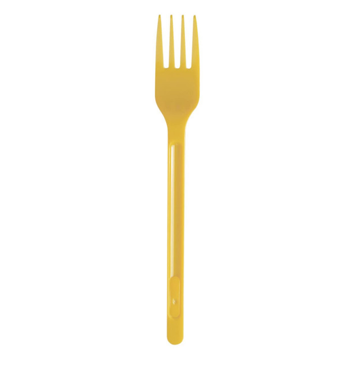 Plastic PS vork mango kleur 17,5cm (20 stuks) Plastic PS vork mango kleur 17,5cm (20 stuks)