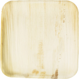 Palm blad mini bord Vierkant 10x10x2,5cm (25 stuks) 