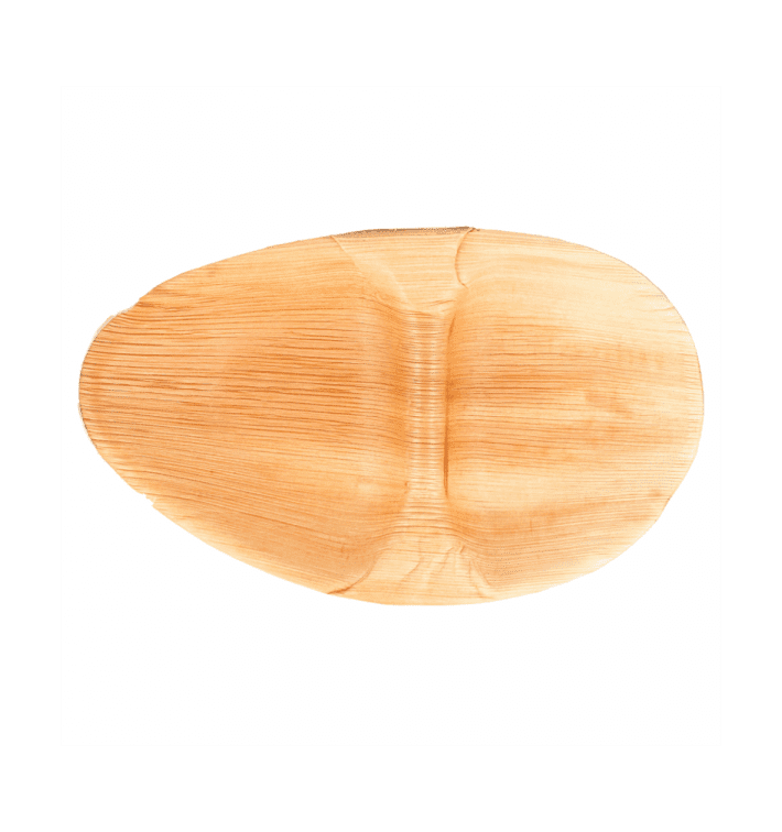 Palm blad dienblad Ovaal vormig 2C 27x15x2,5cm (25 stuks) Palm blad dienblad Ovaal vormig 2C 27x15x2,5cm (25 stuks)