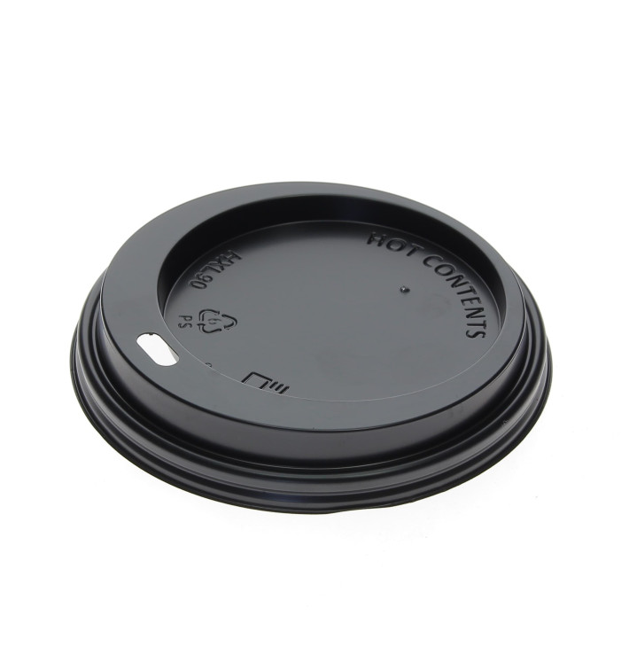 Deksel voor papieren beker gat zwart 12, 16 en 22 Oz Ø9,0cm (1000 stuks) Deksel voor papieren beker gat zwart 12, 16 en 22 Oz Ø9,0cm (1000 stuks)