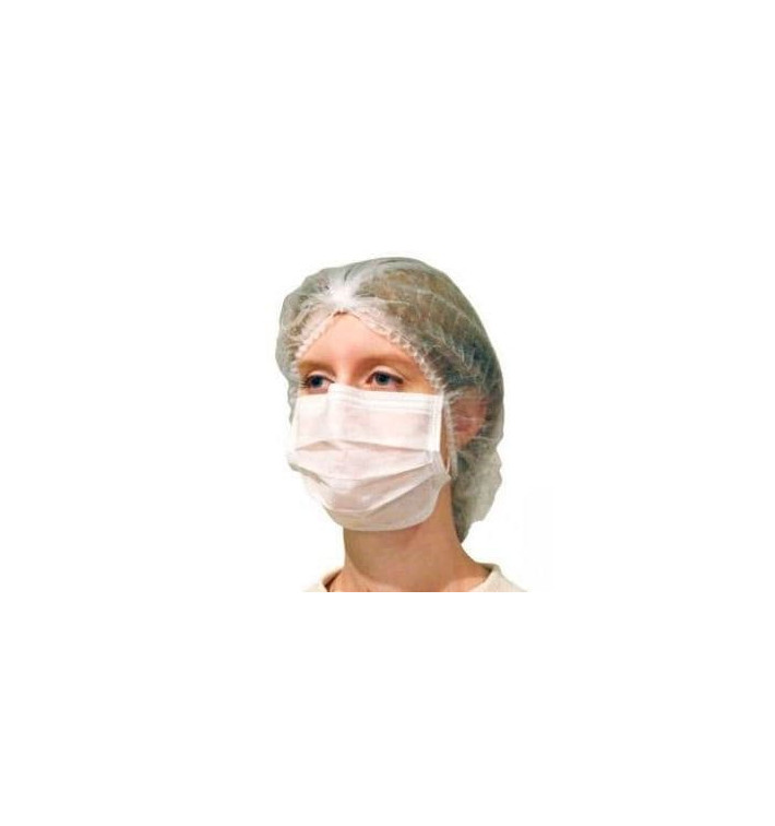 Wegwerp chirurgisch masker Rechthoekige vorm "TST" wit 2C (50 stuks) Wegwerp chirurgisch masker Rechthoekige vorm "TST" wit 2C (50 stuks)
