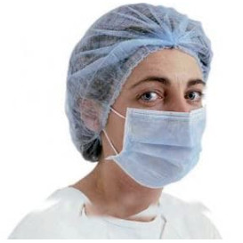 Wegwerp chirurgisch masker Rechthoekige vorm "TST" blauw 2C (50 stuks)