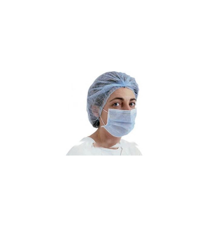 Wegwerp chirurgisch masker Rechthoekige vorm "TST" blauw 2C (50 stuks) Wegwerp chirurgisch masker Rechthoekige vorm "TST" blauw 2C (50 stuks)
