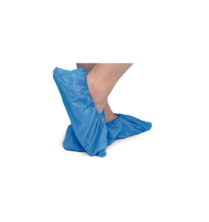 Wegwerp plastic schoen omhulsel met versterking van de tong TST PP CPE blauw (50 stuks) Wegwerp plastic schoen omhulsel met versterking van de tong TST PP CPE blauw (50 stuks)