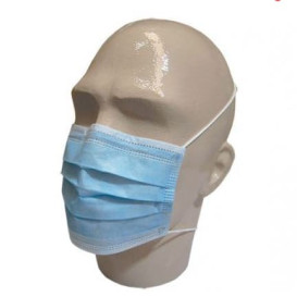 Wegwerp chirurgisch masker Rechthoekige vorm "TST" blauw 3C (50 stuks)