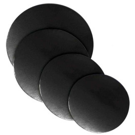Papieren Cake cirkel zwart 22cm (800 stuks)