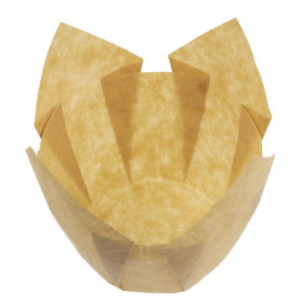 Cupcake vorm voering tulpvorm Nature Ø5x4,2/7,2cm (135 stuks) 