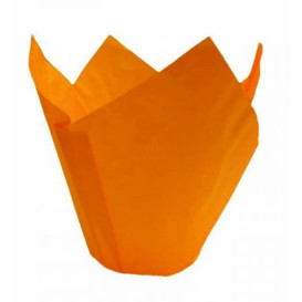 Cupcake vorm voering tulpvorm oranje Ø5x4,2/7,2cm (2160 stuks)
