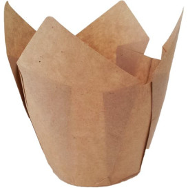 Cupcake vorm voering tulpvorm Nature Ø5x5/8cm (125 stuks) 