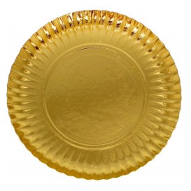 Papieren bord Rond vormig goud 10cm (2.500 stuks)