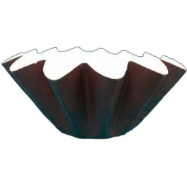 Bakvorm van papier bruin Ø8x6,5 cm (15 stuks) 