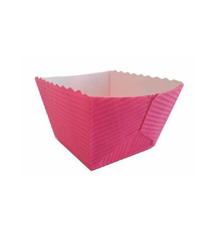Bakvorm van papier Vierkant paars Ø4,2x3,7 cm (75 stuks) Bakvorm van papier Vierkant paars Ø4,2x3,7 cm (75 stuks)
