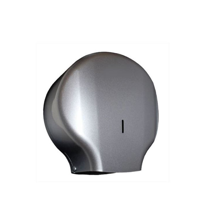 Plastic Papieren rol Dispenser 300m ABS zilver (1 stuk) Plastic Papieren rol Dispenser 300m ABS zilver (1 stuk)