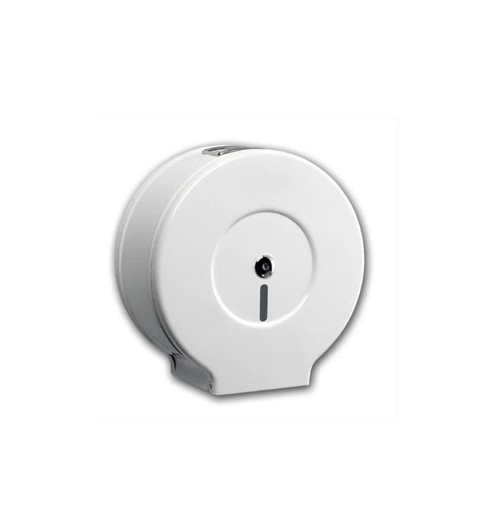 Plastic Papieren rol Dispenser 300m Epoxi wit (1 stuk) Plastic Papieren rol Dispenser 300m Epoxi wit (1 stuk)