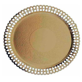 Papieren bord Rond vormig goud 3,30cm (200 stuks)
