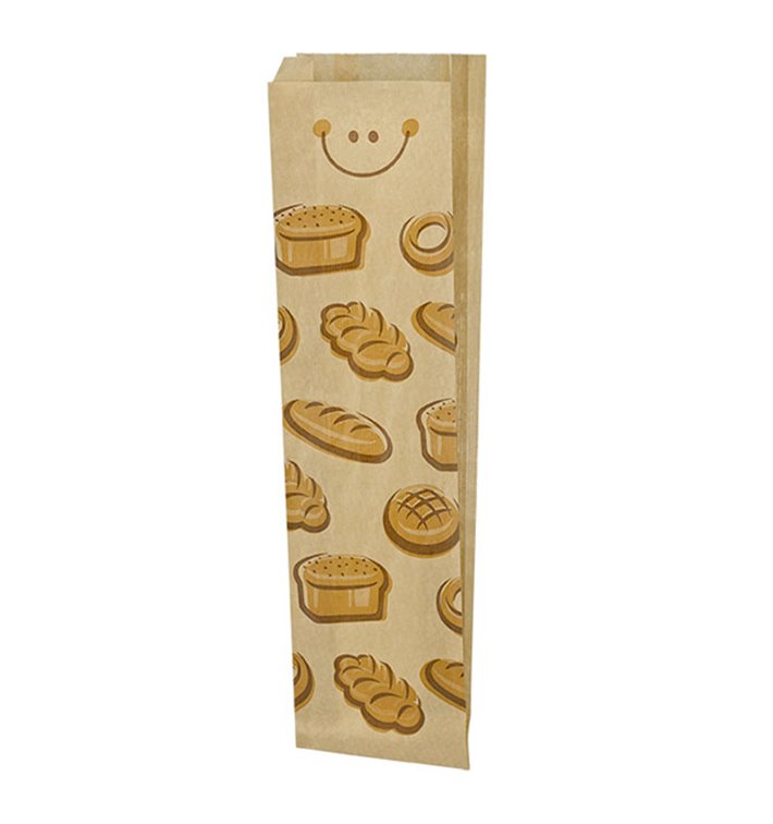 Papieren voedsel zak "Panes" 9+5x50cm (125 stuks) Papieren voedsel zak "Panes" 9+5x50cm (125 stuks)