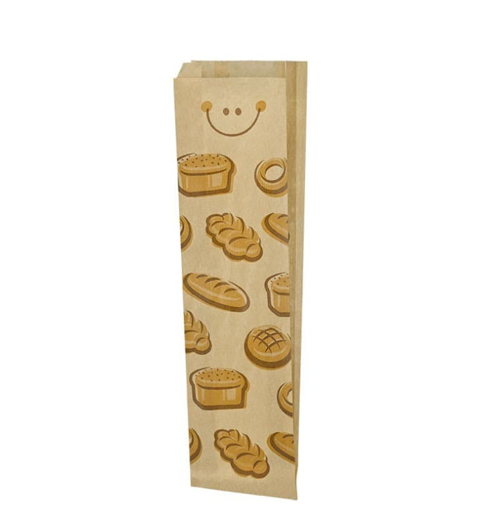 Papieren voedsel zak "Panes" 9+5x50cm (125 stuks) 