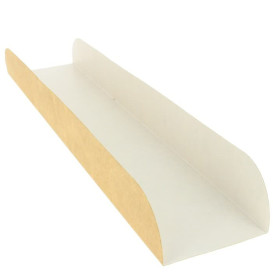 Papieren stokbrood dienblad kraft 30x6,1x3,2cm (100 stuks)