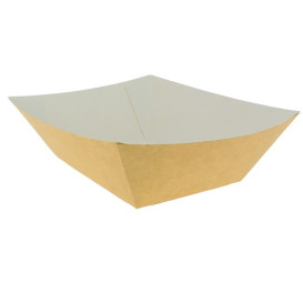 Kartonnen Snackbakjes kraft 525ml 12,2x8x5,5cm (25 stuks) 