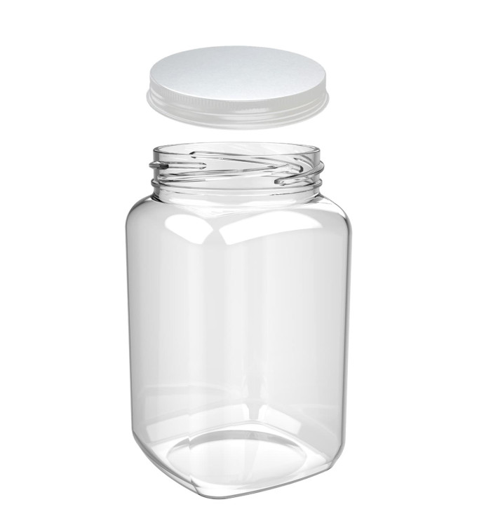 Plastic pot met Deksel transparant SAN Herbruikbaar 2250ml (1 stuk) Plastic pot met Deksel transparant SAN Herbruikbaar 2250ml (1 stuk)