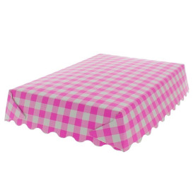 Papieren dienblad voor een wafel gesloten roze 18,2x12,2x3cm (500 stuks)