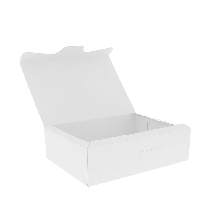 Gebakdoos karton Witte 500g wit 18,2x13,6x5,2cm (25 stuks) Gebakdoos karton Witte 500g wit 18,2x13,6x5,2cm (25 stuks)