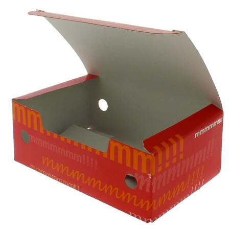Papieren take-out doos klein maat 1,15x0,72x0,43cm (25 stuks) 