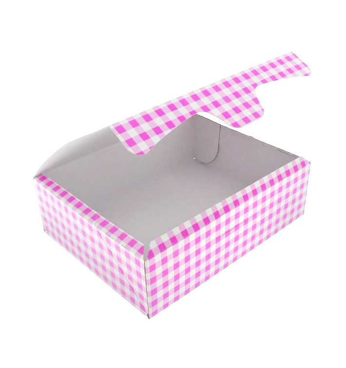Papier bakkerij doos roze 20,4x15,8x6cm 1kg (200 stuks) Papier bakkerij doos roze 20,4x15,8x6cm 1kg (200 stuks)