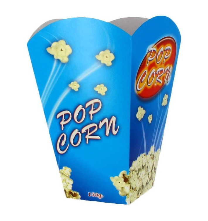 Papieren Popcorn doosje groot maat 150gr 8,7x13x20,3cm (25 stuks) Papieren Popcorn doosje groot maat 150gr 8,7x13x20,3cm (25 stuks)