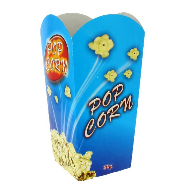 Papieren Popcorn doosje medium maat 90gr 7,8x10,5x18cm (25 stuks) Papieren Popcorn doosje medium maat 90gr 7,8x10,5x18cm (25 stuks)