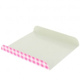 Papieren dienblad voor wafel roze 15x13cm (2000 stuks)