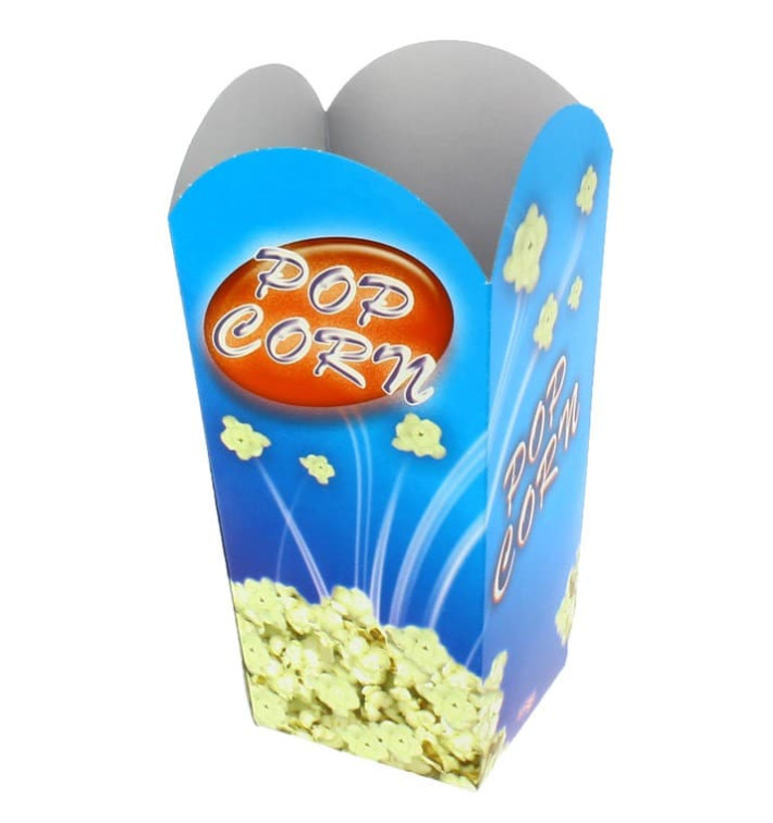 Papieren Popcorn doosje klein maat 45gr 6,5x8,5x15cm (700 stuks) Papieren Popcorn doosje klein maat 45gr 6,5x8,5x15cm (700 stuks)