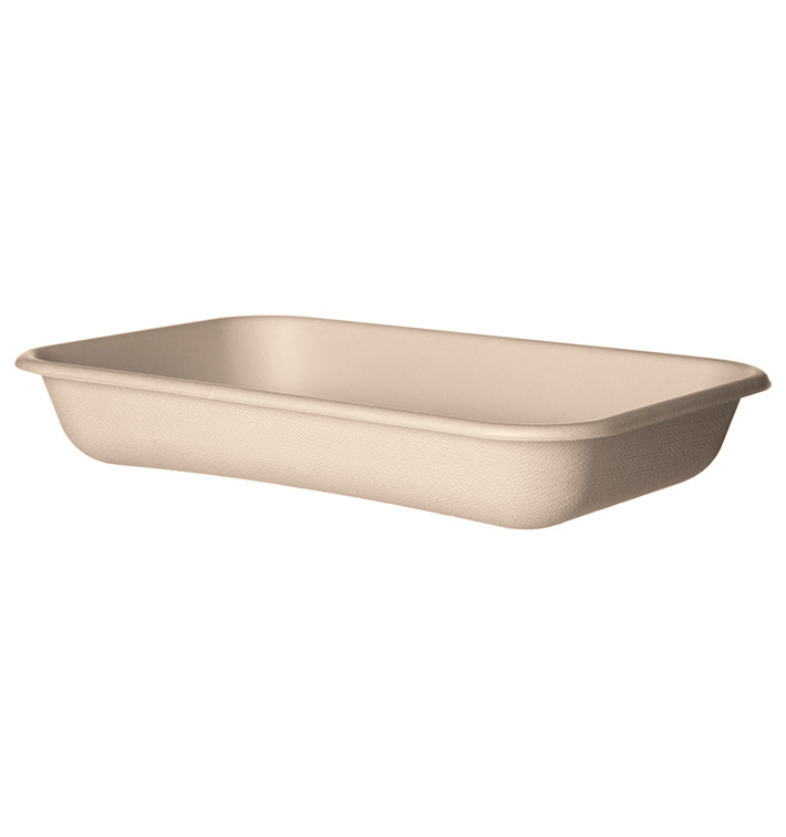 Suikerriet dienblad Ecologisch Naturel 710ml 21,5x14,0x4,0 cm (50 stuks) Suikerriet dienblad Ecologisch Naturel 710ml 21,5x14,0x4,0 cm (50 stuks)