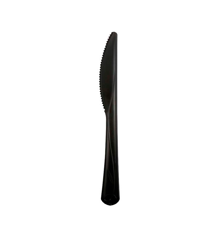 Stof gebaseerd op Maizena CPLA composteerbaar mes Premium zwart 18,3 cm (25 stuks) Stof gebaseerd op Maizena CPLA composteerbaar mes Premium zwart 18,3 cm (25 stuks)