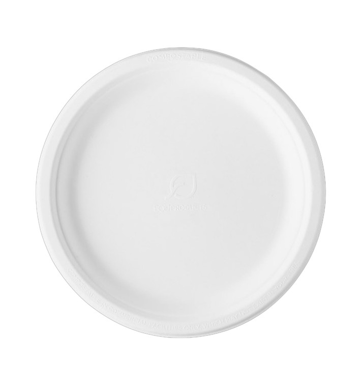 Suikerriet bord Bagasse wit Ø25,3 cm (50 stuks) Suikerriet bord Bagasse wit Ø25,3 cm (50 stuks)