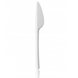 Plastic PS mes  wit 16,5 cm 
