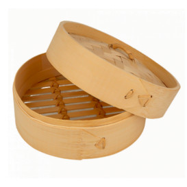 Bamboe stomer met Deksel Ø15x8cm (100 stuks)